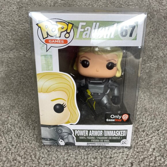 Funko Pop Fallout Power Armor (Unmasked) GameStop Exclusive W/Protective Case - Picture 3 of 8